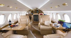 Private jet interior